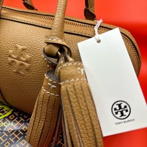 NWT! Tory Burch Thea Mini  Satchel Tiramis Leather Crossbody